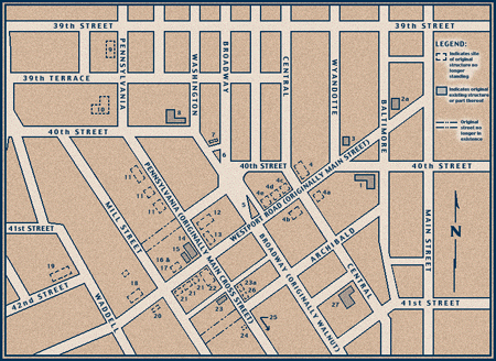 Map of Old Westport, Kansas City, Missouri