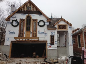 A new neighbor renovates the house several doos down.